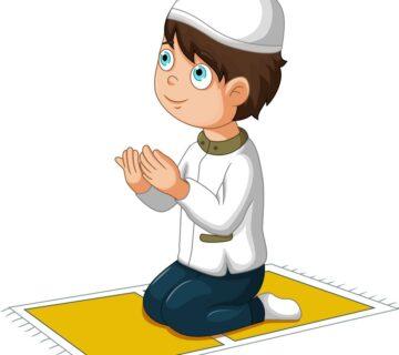 muslim kid pray
